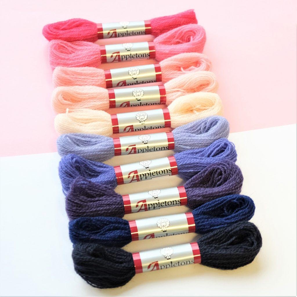 Appletons Wool vilnonių siuvinėjimo siūlų rinkinys SUNSET