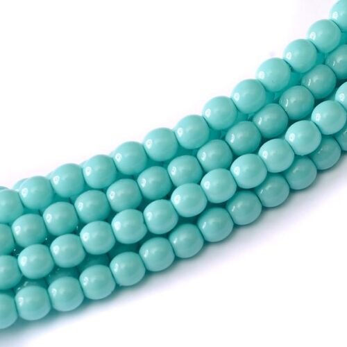 Glass Pearls Shiny 2 mm Turquoise 10092