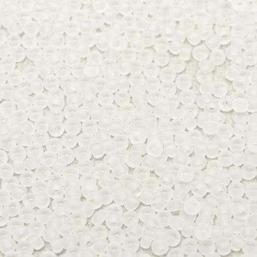 Biseris Seed Beads 11/0 Crystal Matted (balta) 0131F