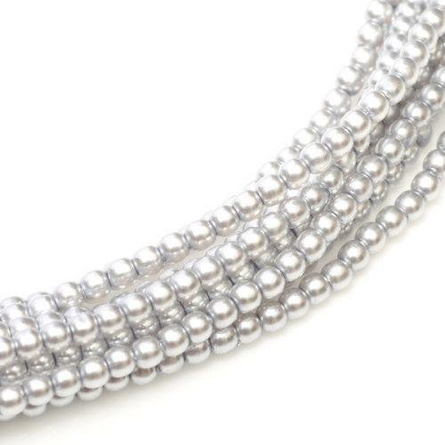 Karoliukai Shiny 2 mm Platinum 70483 (sidabdras)