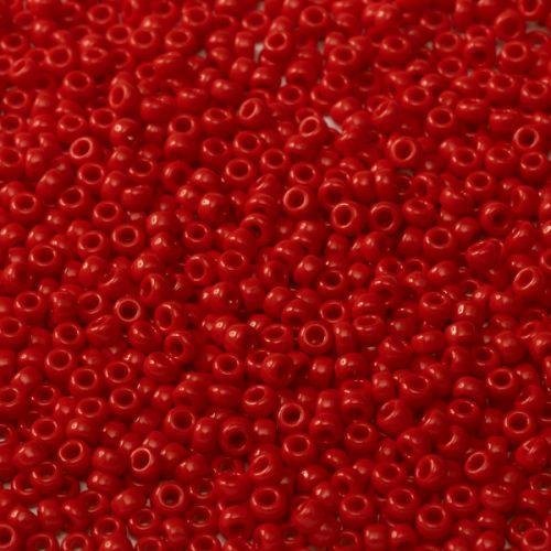 Miyuki Seed Beads 15/0 Opaque Dark Red (raudona) 0408