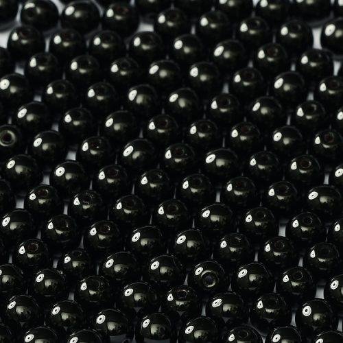 Karoliukai Rounds 4 mm Jet (juoda) 23980