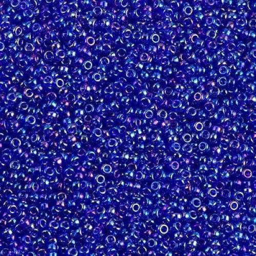 Biseris Seed Beads 15/0 Transparent Cobalt AB (mėlyna) 0177