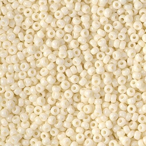 Miyuki Seed Beads 11/0 Opaque Ivory 0491 (kreminė)