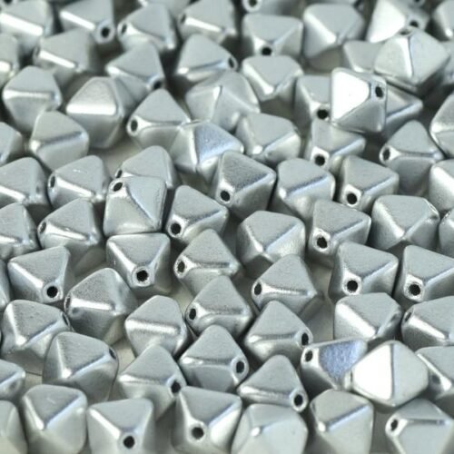 Karoliukai Bicone Beads 6 mm Aluminium Silver 01700 (sidabro)