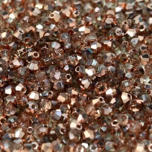 Bicone Beads 2mm Crystal Capri Gold 27101 (ruda)