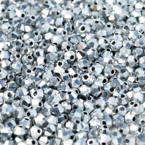 Bicone Beads 2mm Crystal Full Labrador 27000 (sidabrinė)