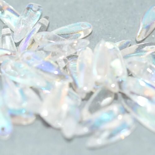 Glass Daggers 3x11 mm Crystal AB 28701 (balta)