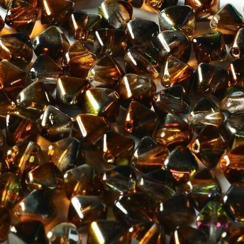 Karoliukai Bicone Beads 6 mm Crystal Magic Copper 95300 (ruda)