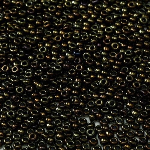 Miyuki Seed Beads 11/0 Metallic Brown Iris 0458 (ruda)