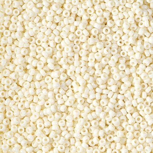 Biseris Seed Beads 15/0 Opaque Ivory (kreminė) 0491