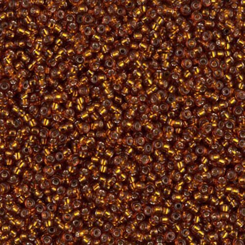 Miyuki Seed Beads 11/0 Silver Lined Lt. Topaz 0005L (ruda)