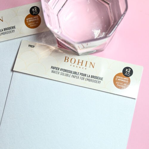 Vandenyje tirpus popierius siuvinėjimui BOHIN 2xA5