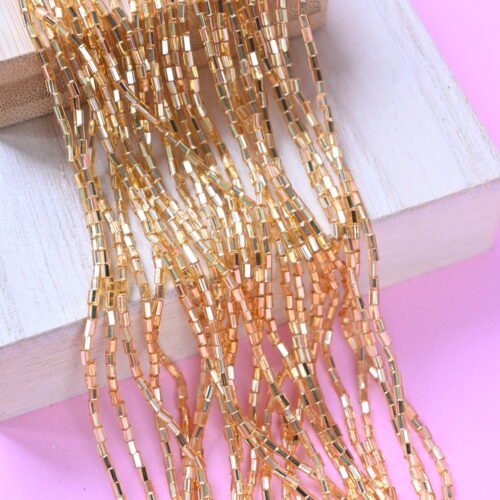 Bugle Beads 1'' Facetted Gold 17020 (auksas)