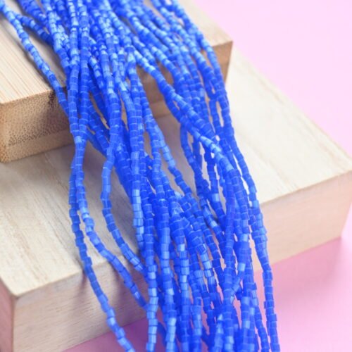 2 Cut Beads Satin Blue 35061